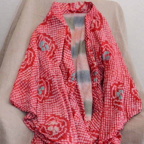 絞り 羽織 着物 アンティーク着物 ジャパンヴィンテージ 昭和 | haori jacket shibori dyed kimono japan vintage antique