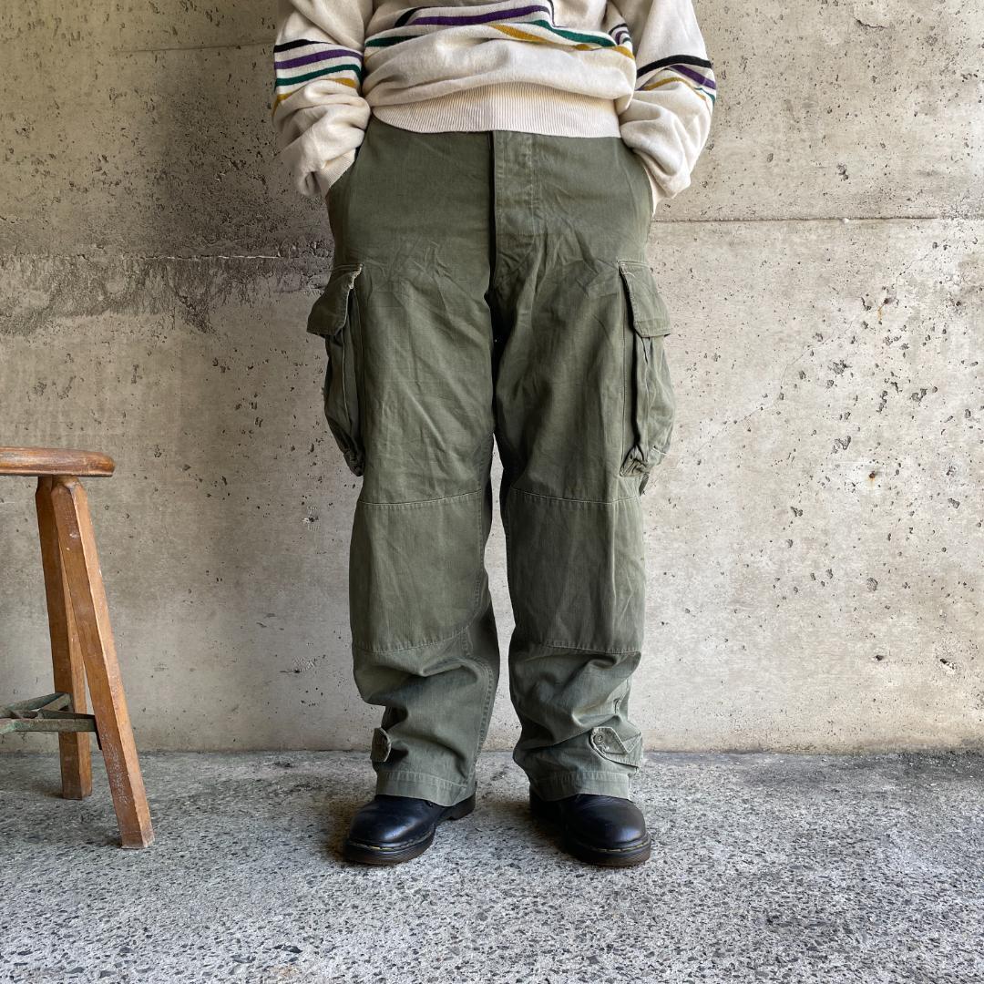 9chord_pants【Deadstock】フランス軍 M47 カーゴパンツ サイズ35 実物 前期