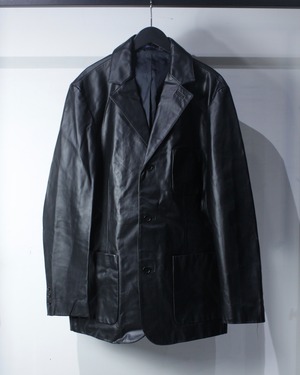 【Caka BLACK】“OLD GAP” Single Breasted Leather Tailored Jacket