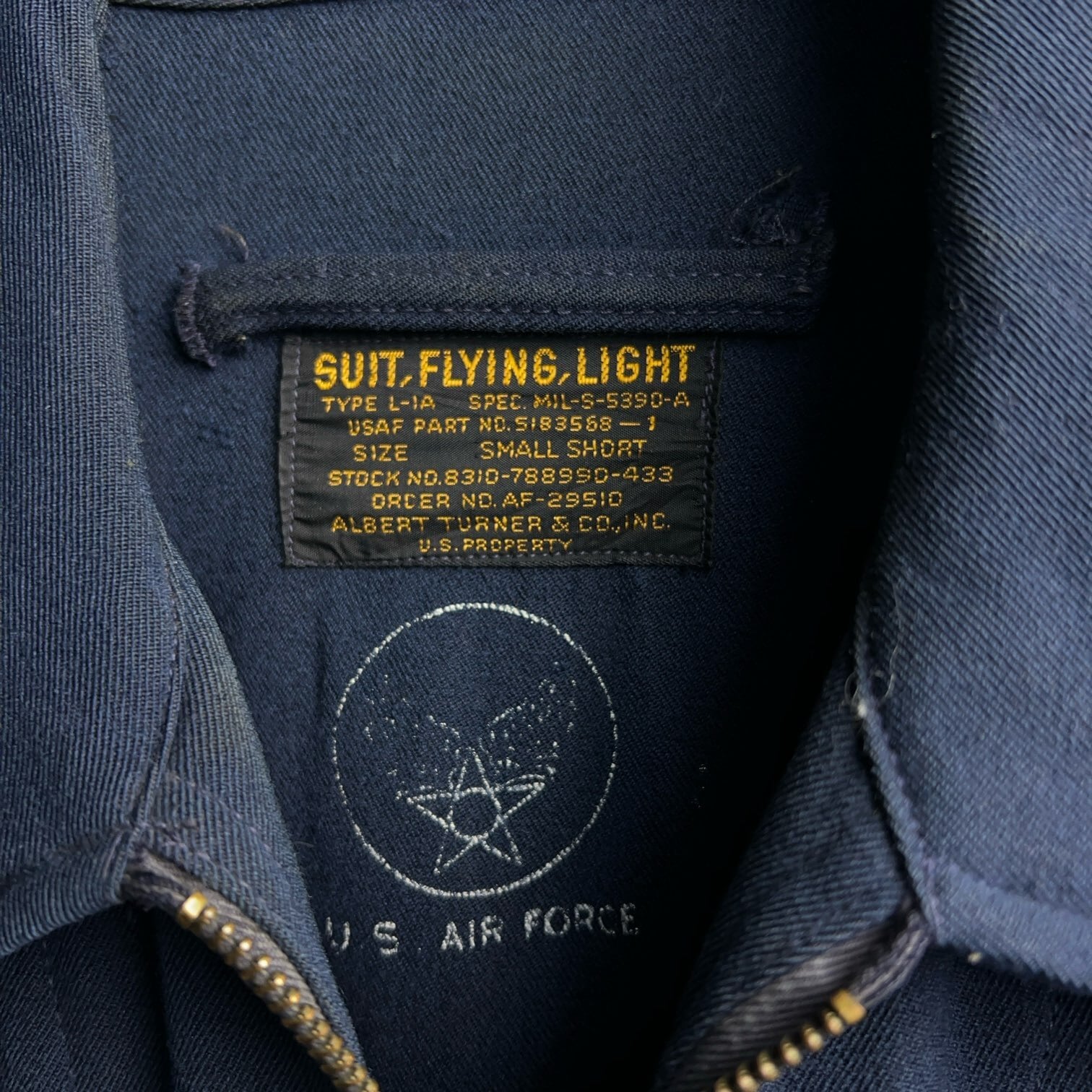 1950's USAF L-1A FLIGHT SUIT NAVY 1950年代 アメリカ空軍 ジャンプ