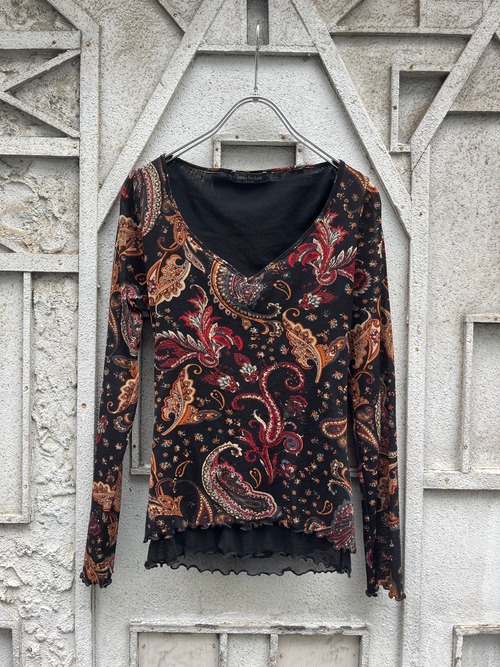 "SONIA FORTUNA" sheer design tops / made in ITALY