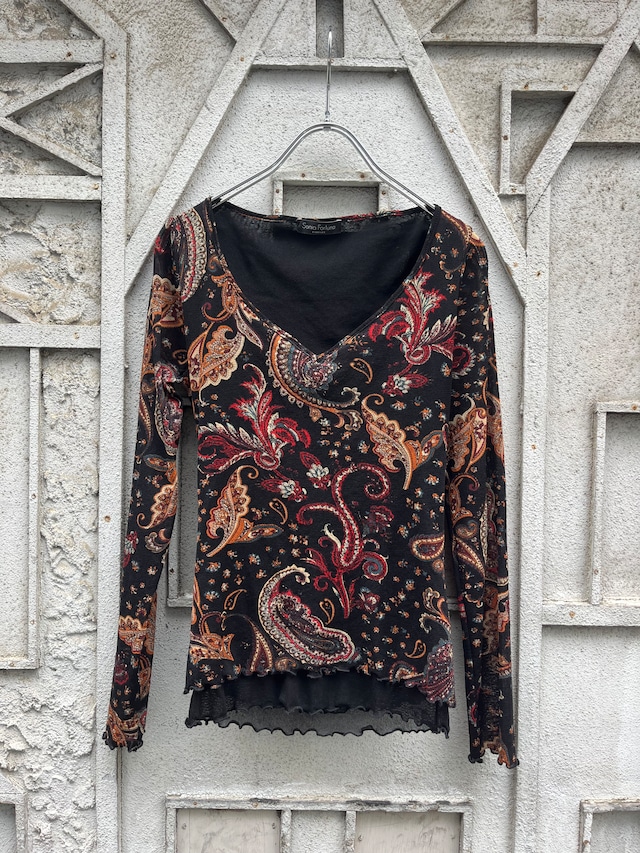 "SONIA FORTUNA" sheer design tops / made in ITALY