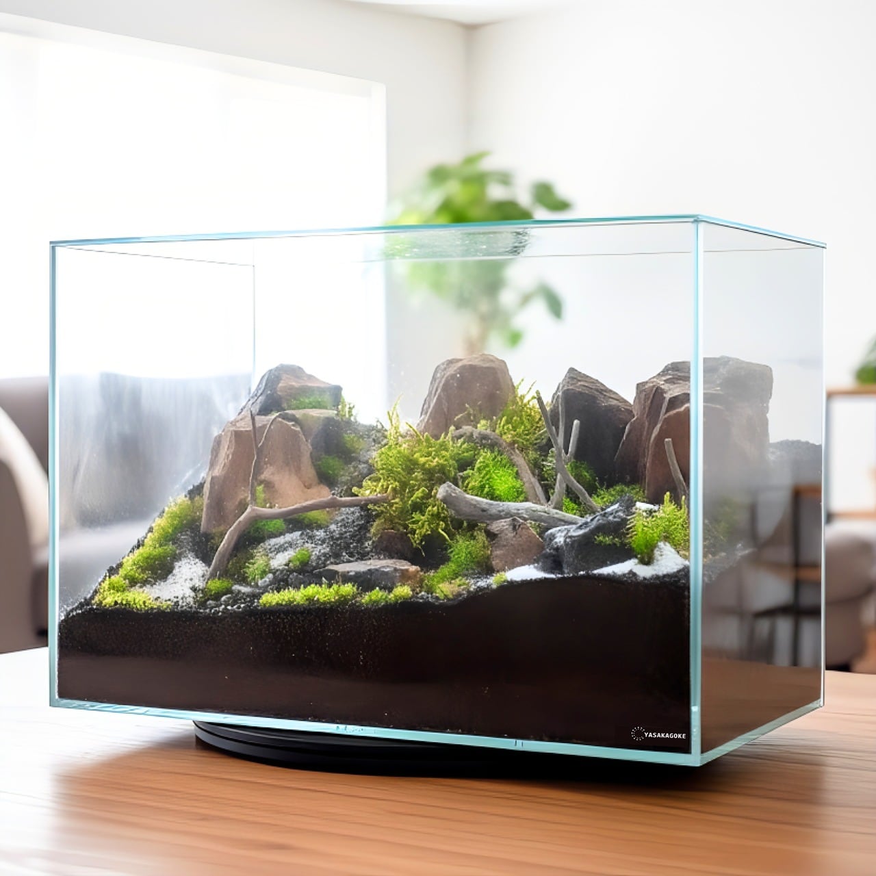 翠が誘う、四季の叙情 苔テラリウム 【 翠景 】 部屋で楽しむ四季の庭