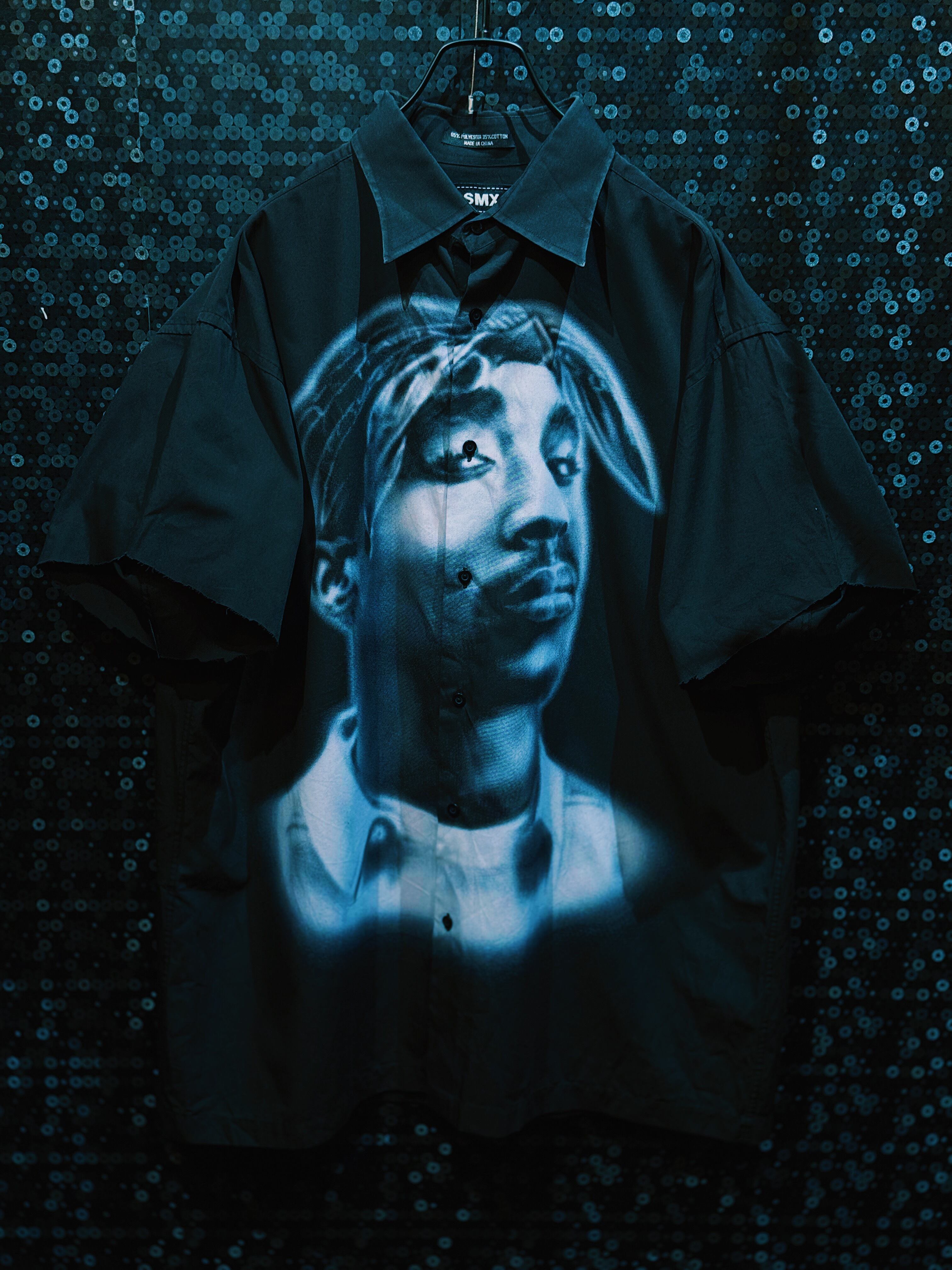【ÆIEM】"SMX"Tupac Shakur Airbrush Style half sleeve Shirt
