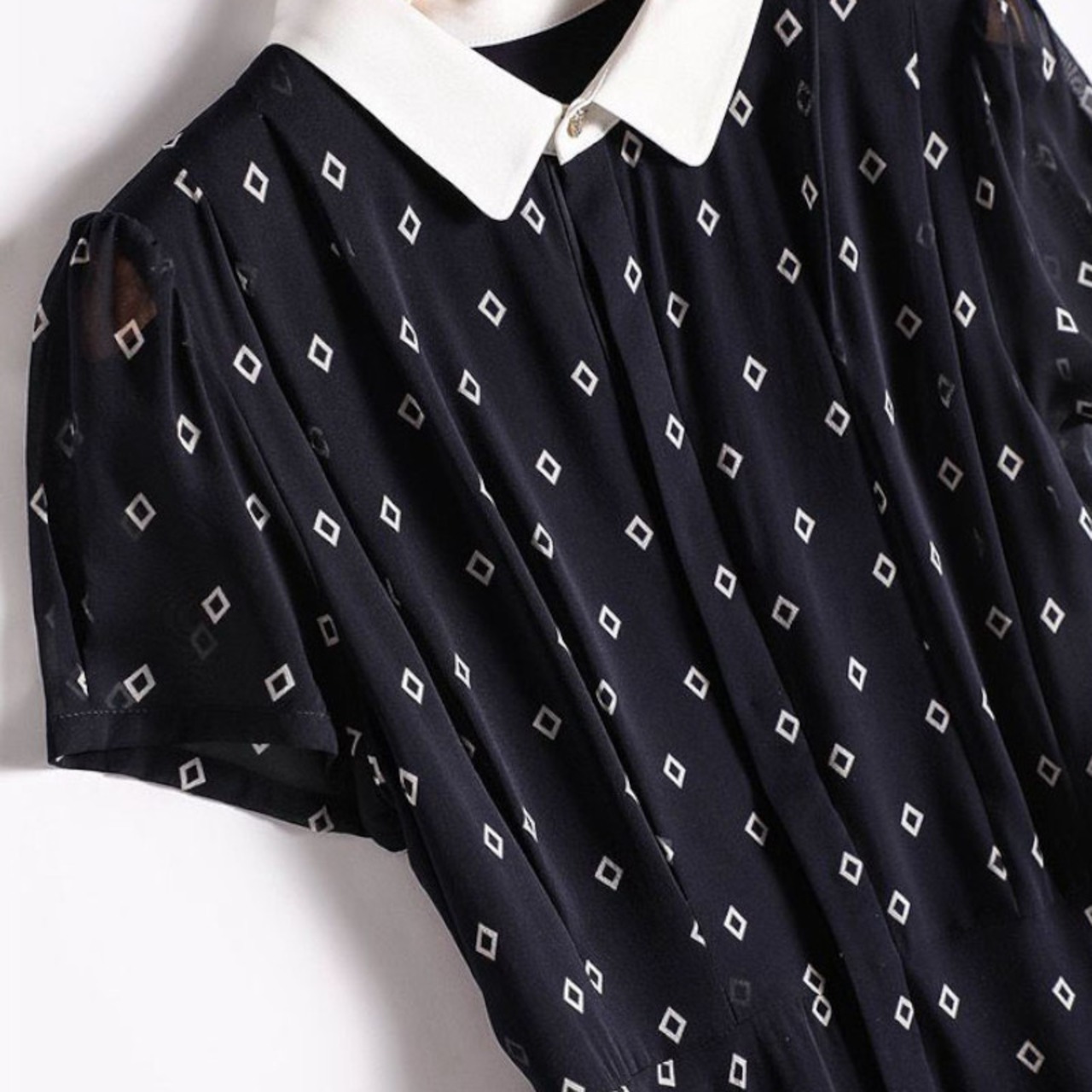 ブラックシフォンワンピース A00293