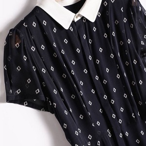 ブラックシフォンワンピース A00293