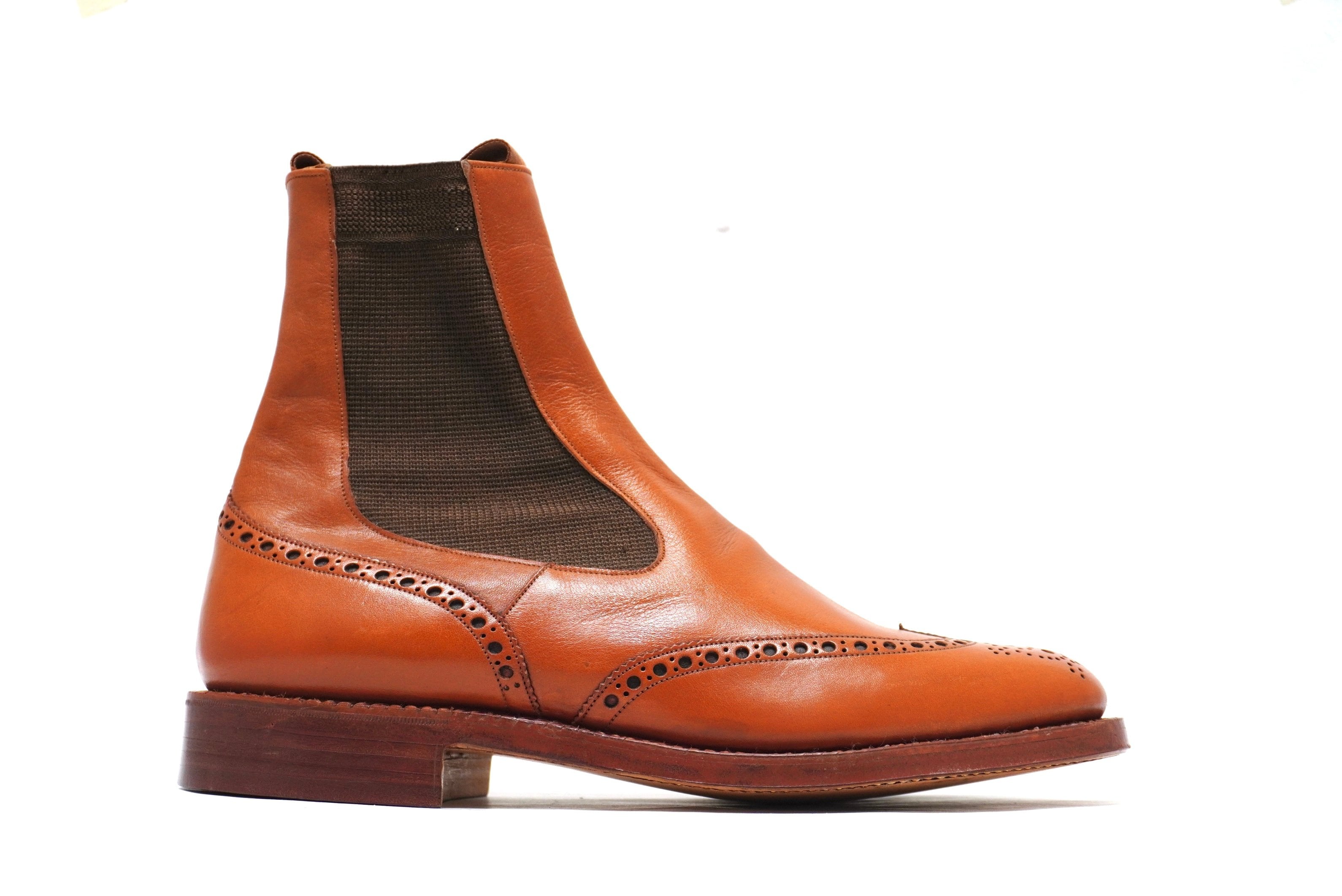TRICKER'S】筆記体ロゴ Side Gussets Boots C-Shade UK8-5 | UNION