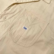 Lee リー 半袖 ワーク ジャケット シャツ サイズ L /メンズ/生成り/アイボリー
