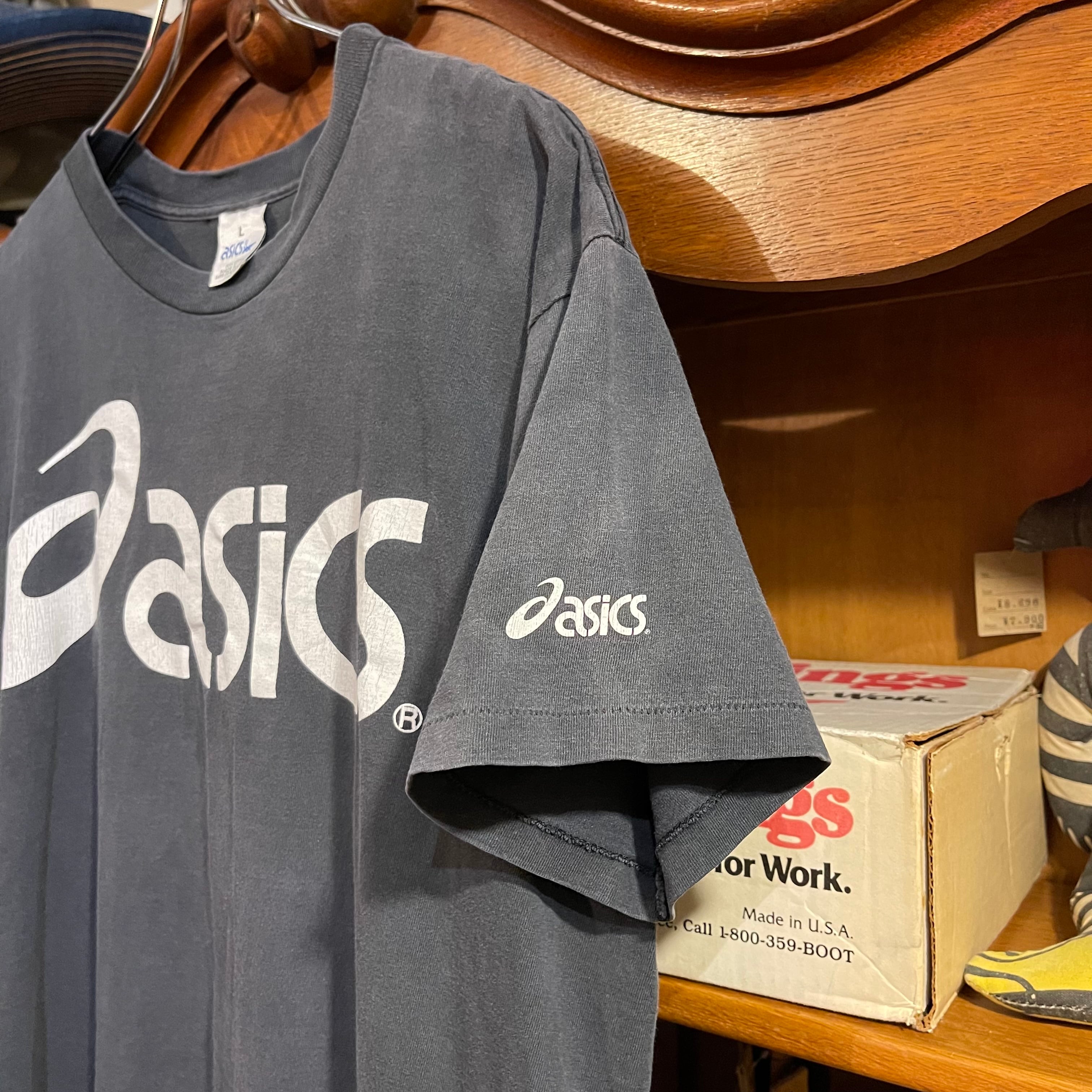1990s asics Tee L Made in USA D691 | ROGER'S used clothing - ロジャース -