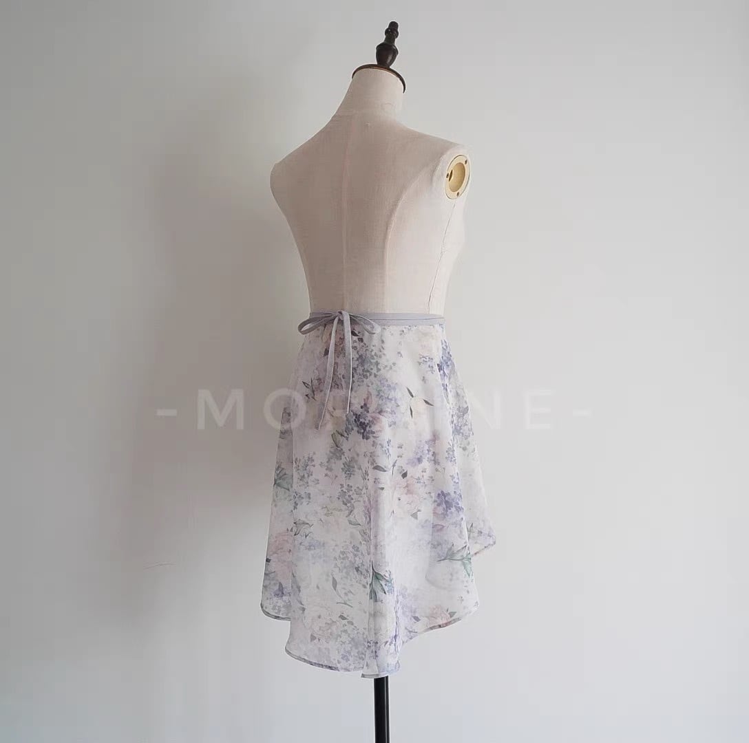 MORAINE パープルフローラル バレエスカート（ロング） | バレエ