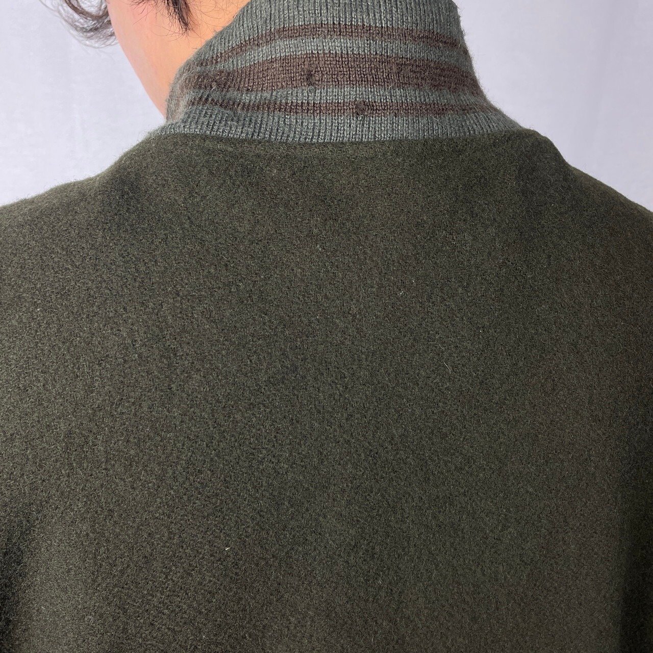 ヴィンテージ NIDZ ウールスタジャン バイカラー メンズ2XL 古着 