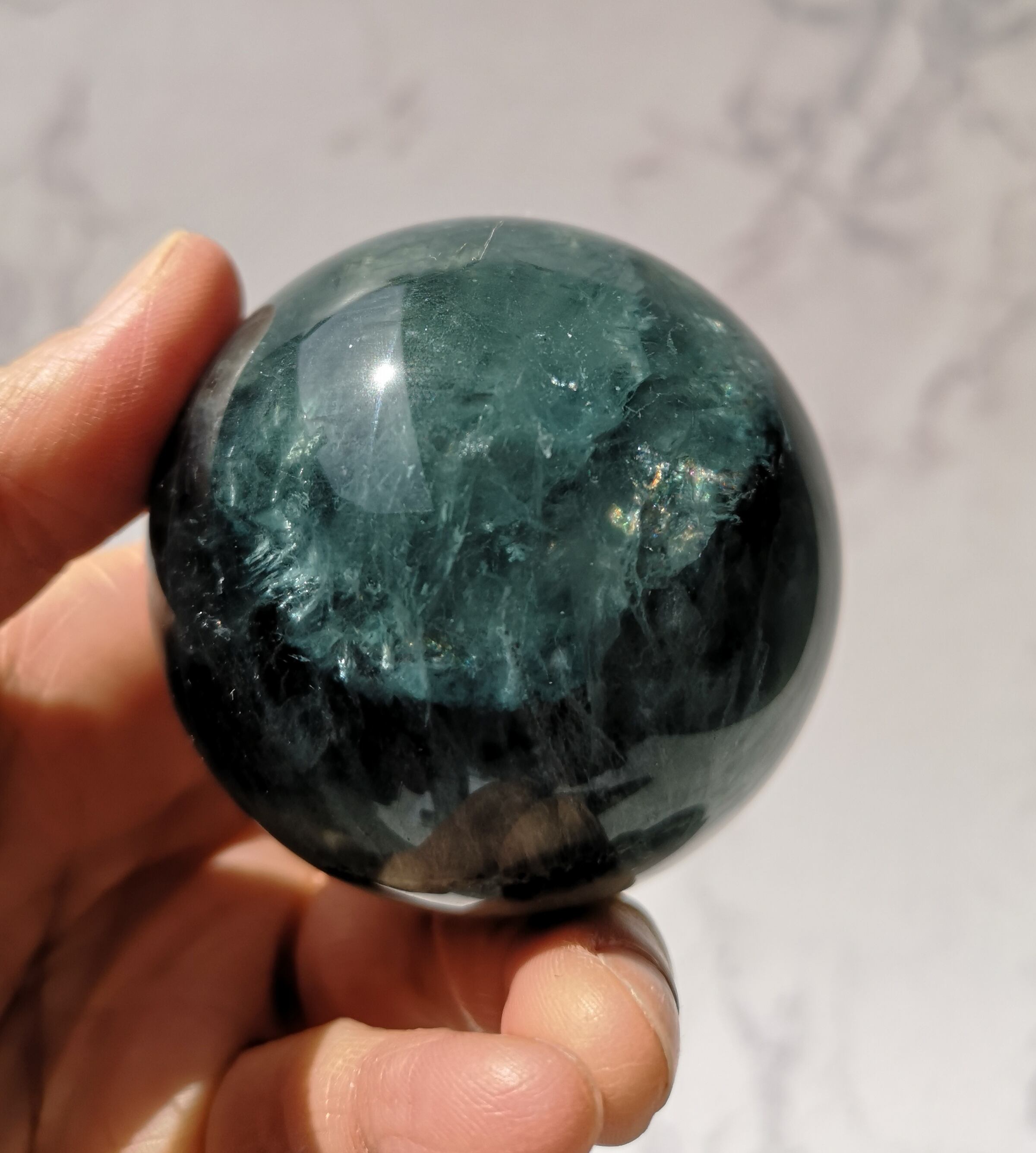 射手座満月でパワーチャージ!!虹あり！ブルーグリーンフローライト