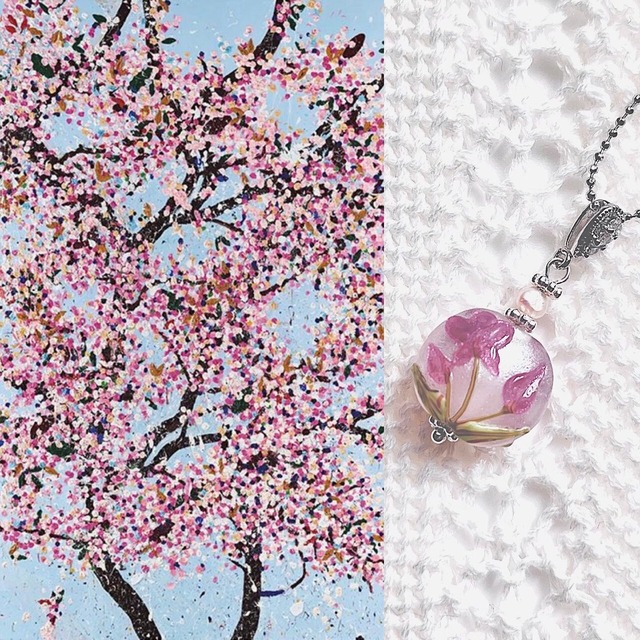 パーリーフラワーネックレス