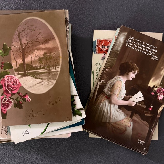 フランス ポストカード 50枚 雑貨 アンティーク 海外 ヴィンテージ 紙もの ジャンクジャーナル インテリア コラージュ 2401011-17