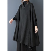 ケーブル ポンチョ風 トップス 60065