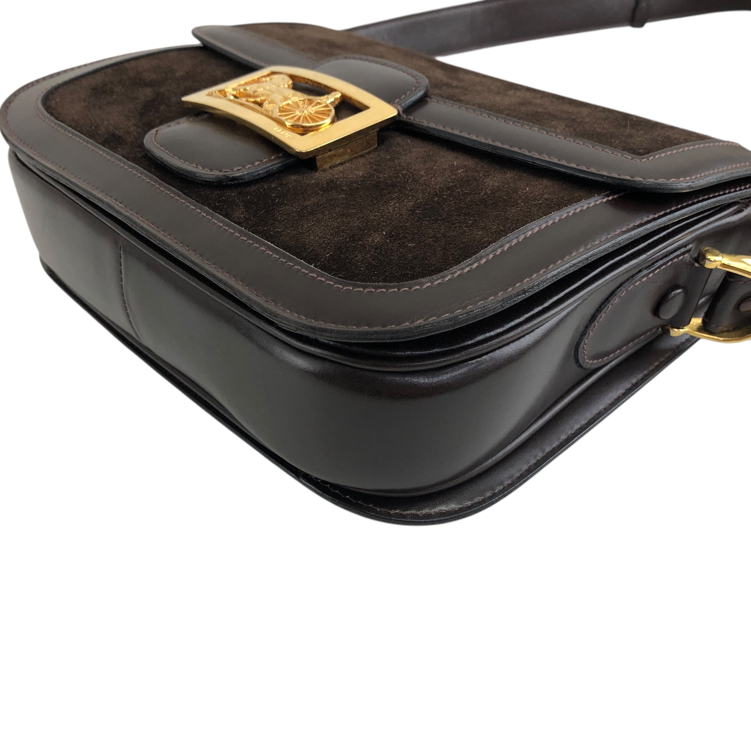 CELINE セリーヌ ショルダーバッグ ブラウン 馬車 ホースキャリッジ