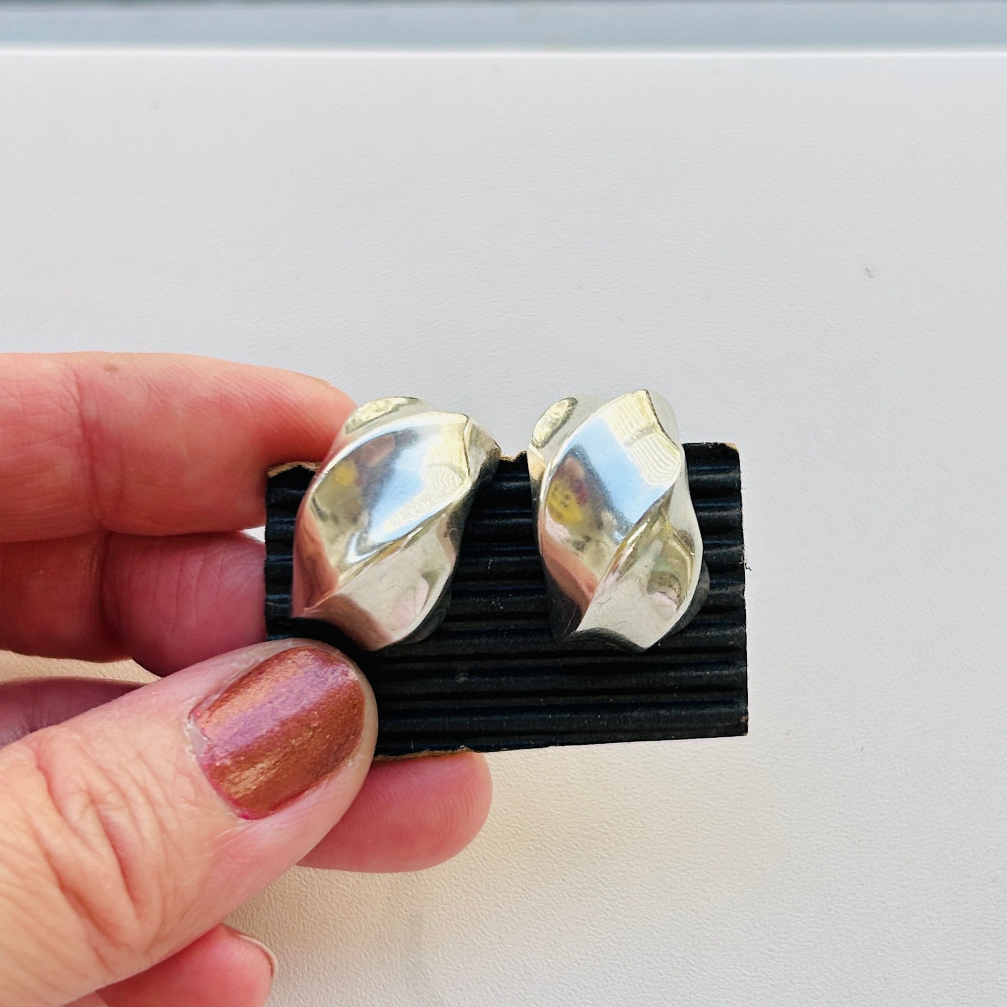 シルバー925 捻りチャンキーイヤリング | Milo Antiques & Vintage