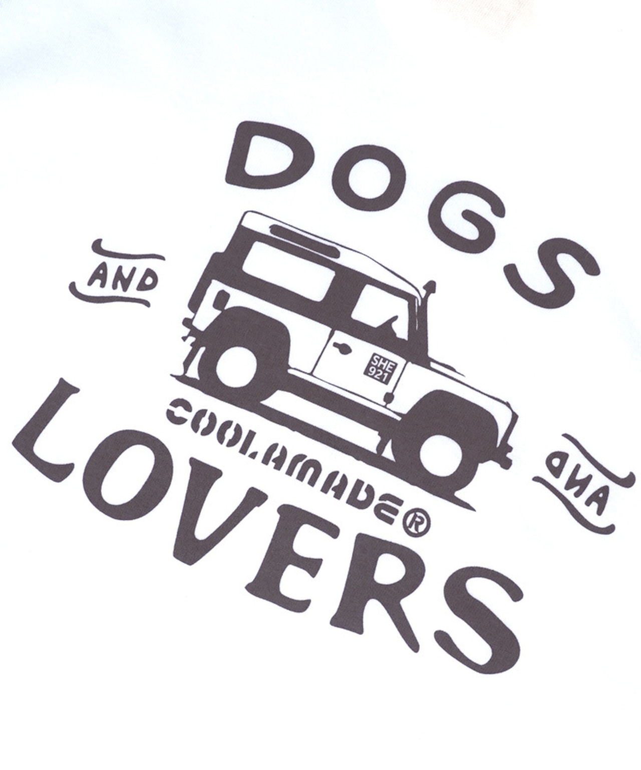 DOGS LOVERSプリントラグランスリーブTシャツ (BLACK)　CQ-49021