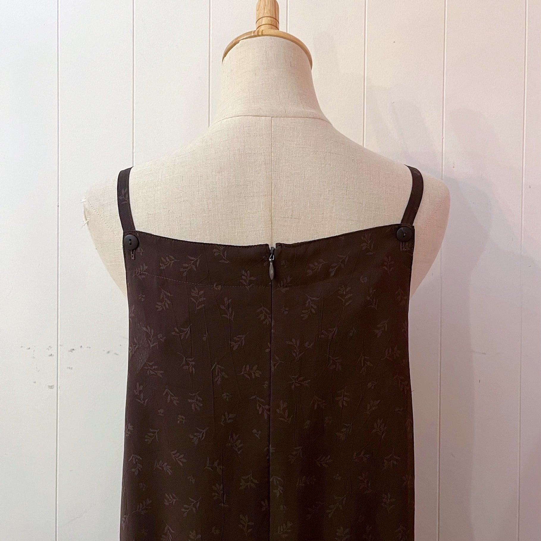 brown camisole sheer one-piece
