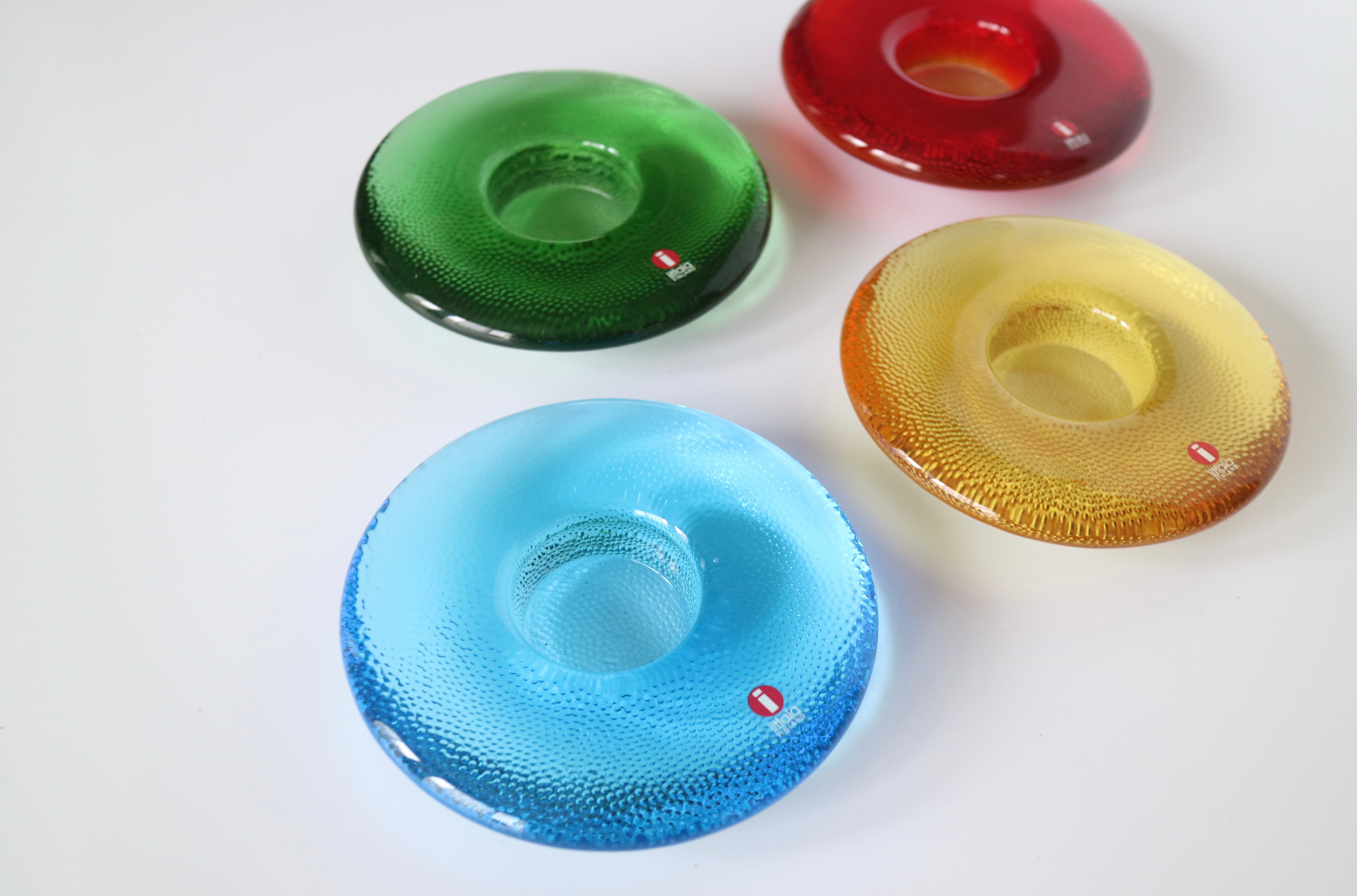 iittala イッタラ ／ NAPPI キャンドルホルダー 大 ブルー No.2332