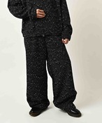 ATELANE Bonded Mesh Wide Easy Pants (BLK) 26A-28040