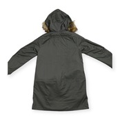 TSUMORI CHISATO ツモリチサト 襟ファー 中綿入り ロング コート フーディー サイズ 1 /カーキグレー系 エイネット