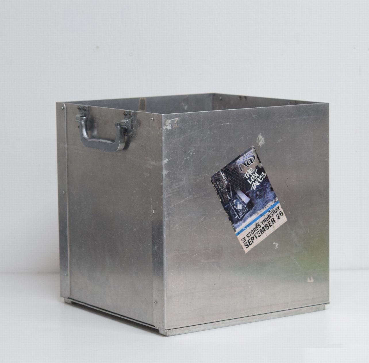 ヴィンテージ アルミ製 レコードBOX ハンドル付きLPストック箱