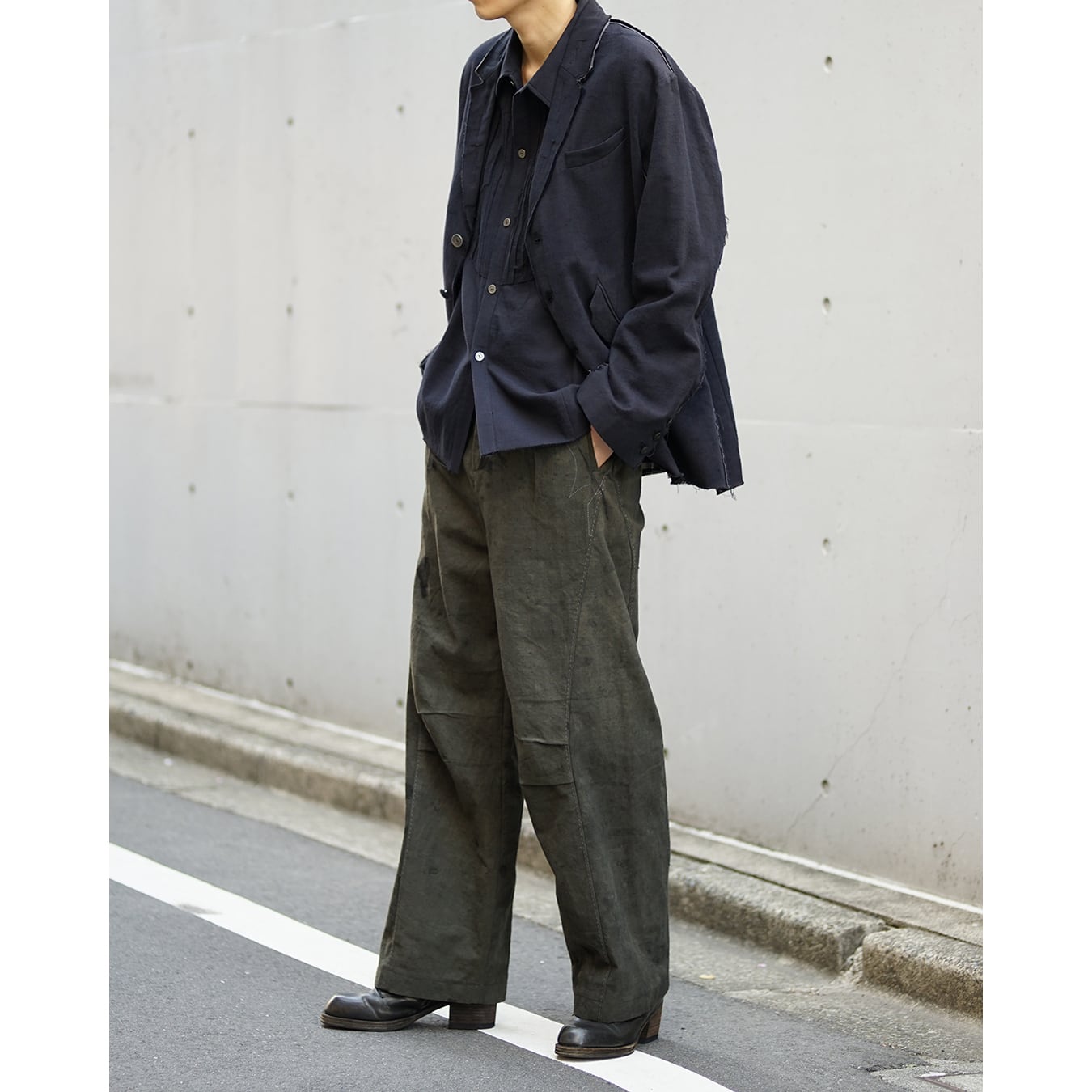 Professor.E ](プロフェッサーイー) 25FW-PE-FM-19 Frayed Blazer