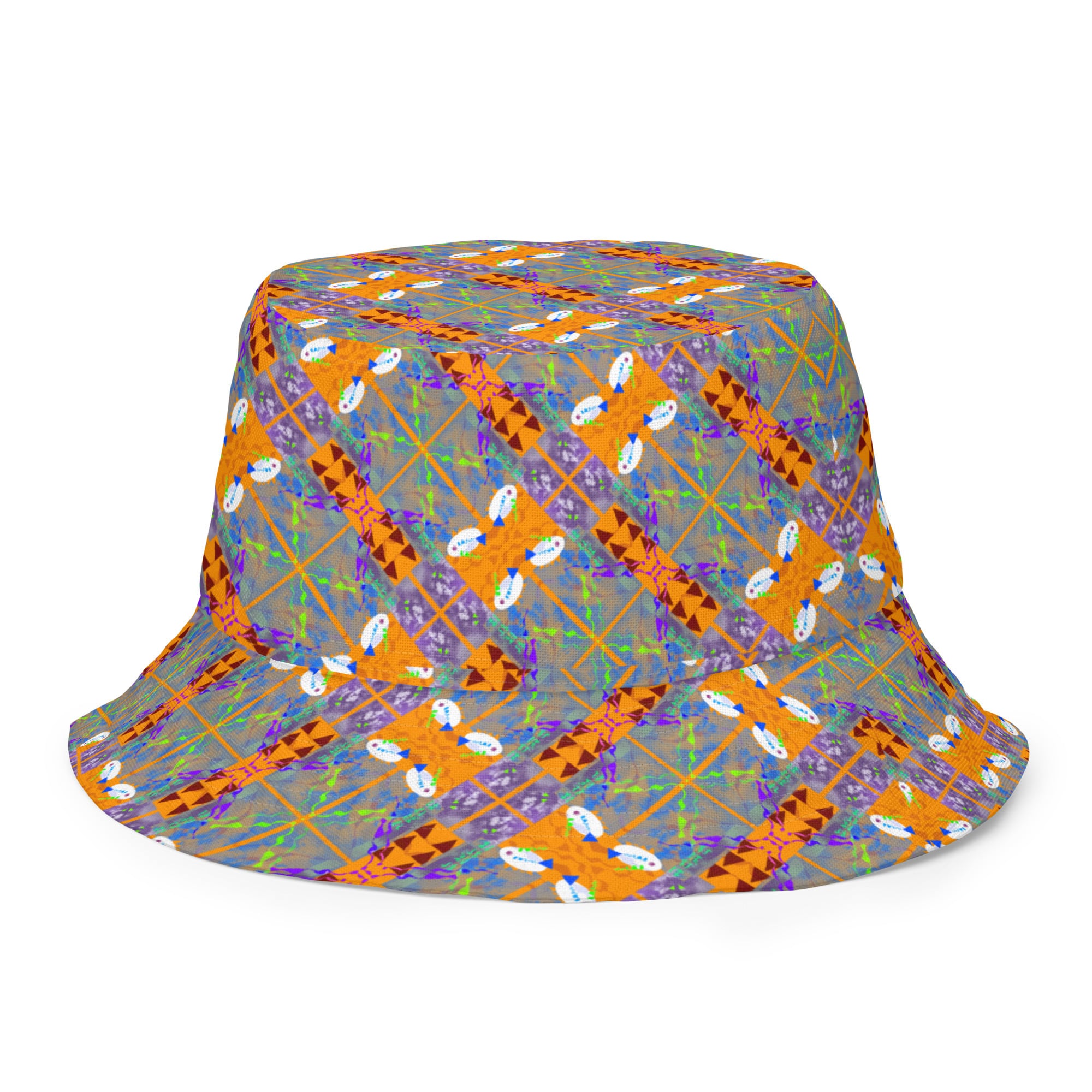 リバーシブルバケットハット/作品《今朝の空:カレイドスコープ20210606B》