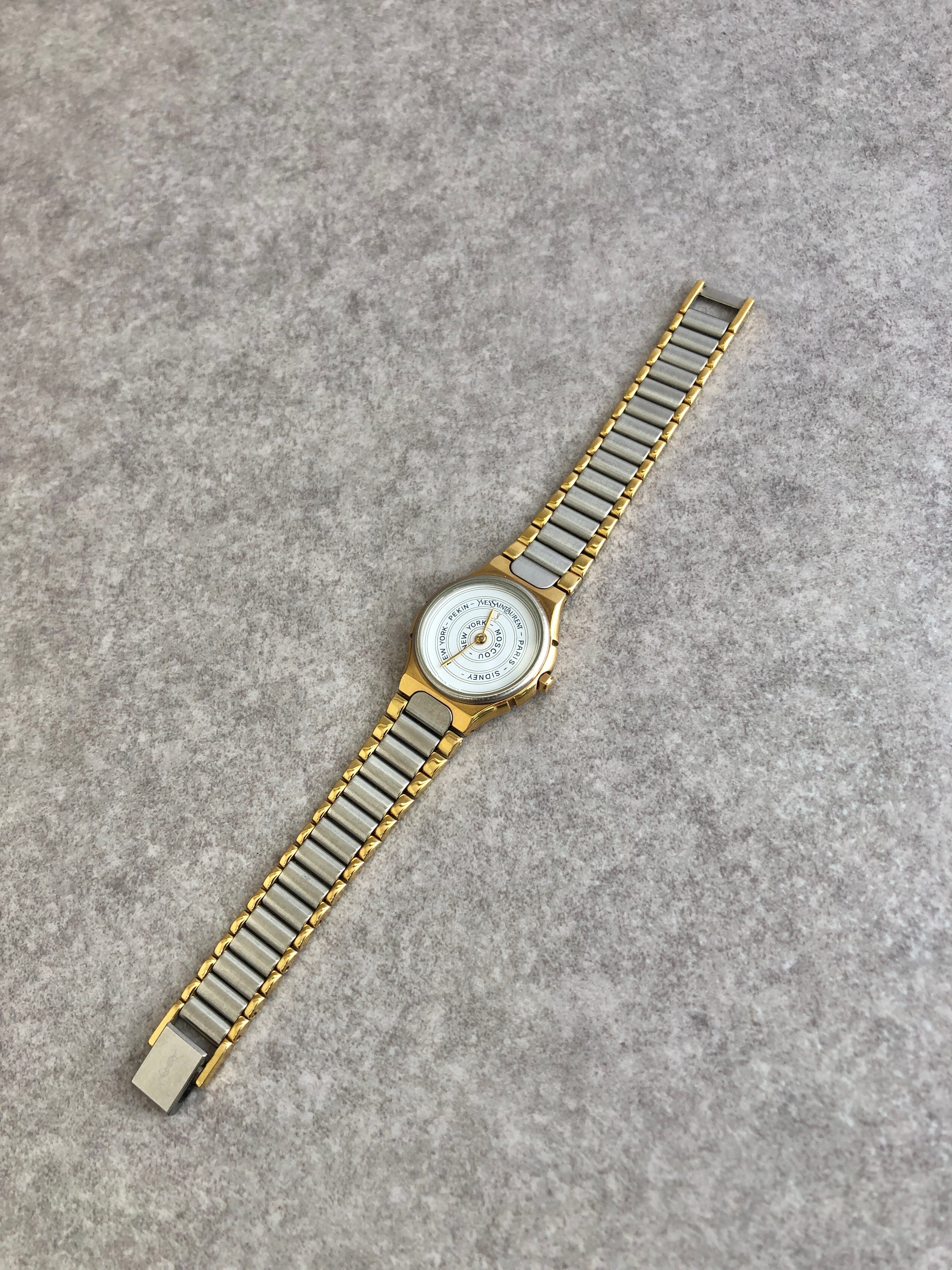 Yves Saint Laurent イヴ・サンローラン 腕時計 ゴールド ステンレス