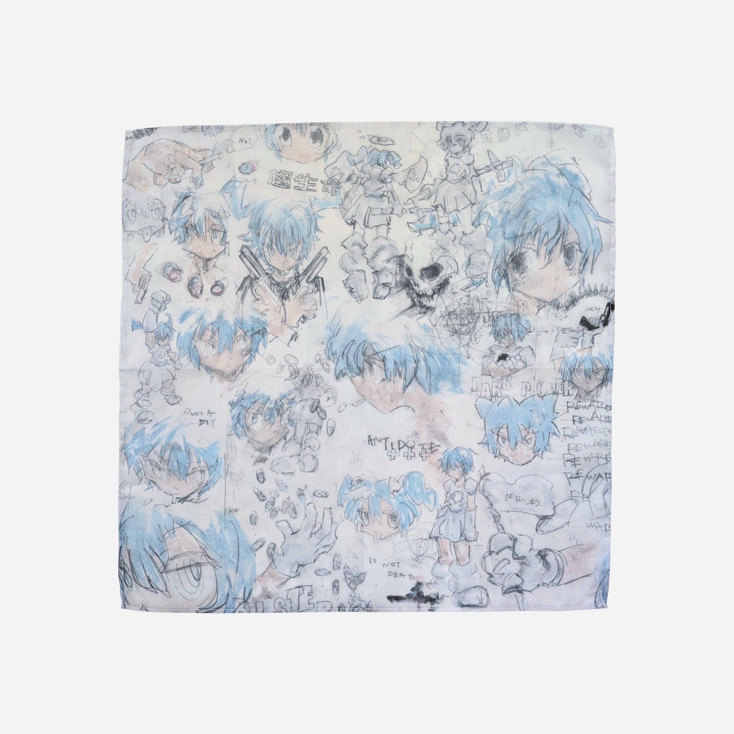 blue collage - bandana