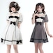 ゆめかわ♡全2カラー　Aラインリボンミニワンピース（チョーカーなし）　wanpi43