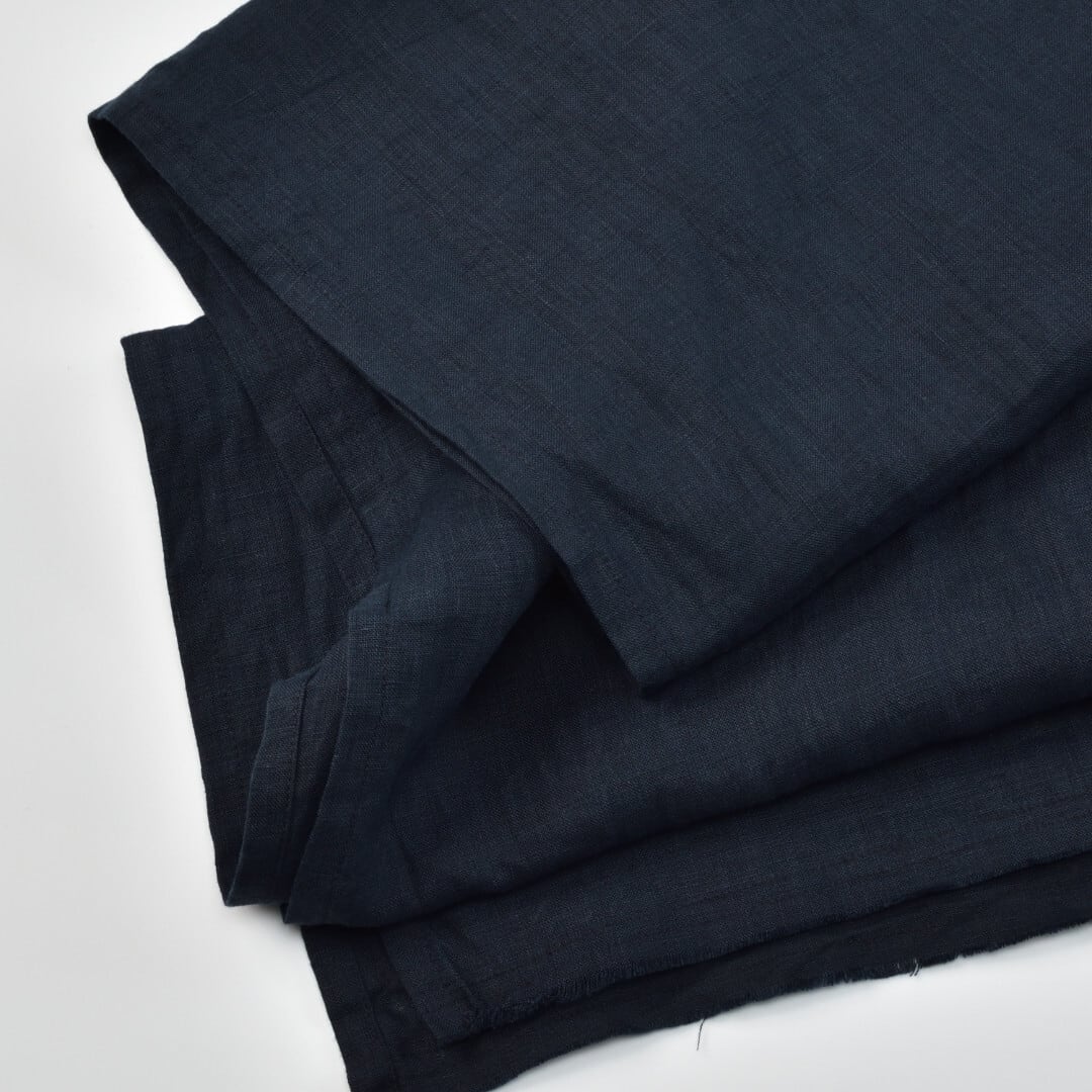 prit プリット 平織りリネンストール・ネイビー