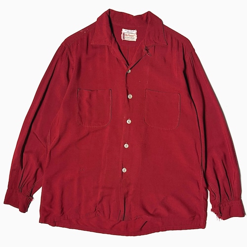Vintage 50's【Mac Phergus】Open Collar Rayon Shirt