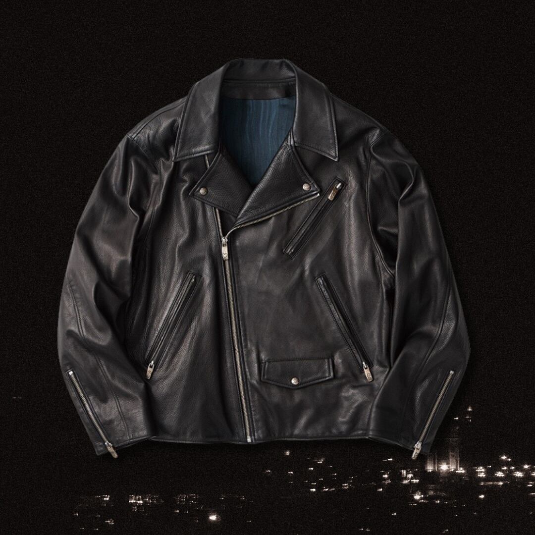 PC RIDERS JACKET W/LOVE&PEACE SILVER | 【OFFICIAL】PORTER CLASSIC  