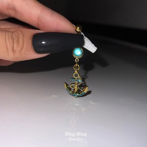 《Stainless》Anchor Lover ヘソピアス／GLD BLU