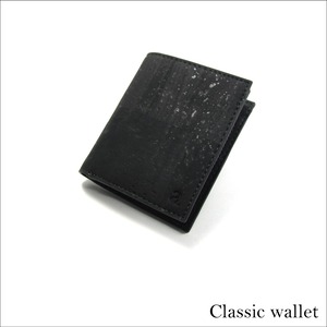 二つ折り財布 ブラック コルク製