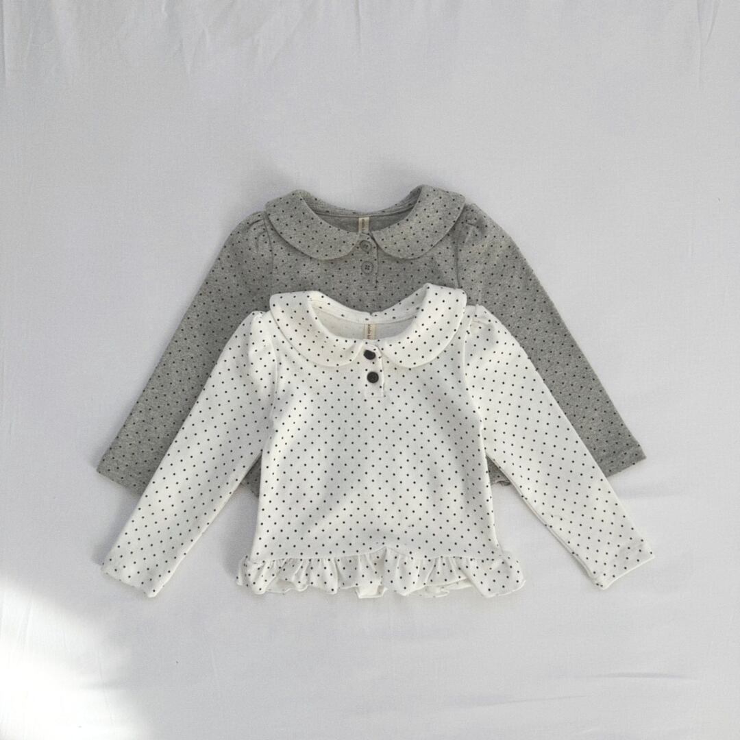 【予約】Cute Collar Dot T-Shirt / aladin kids