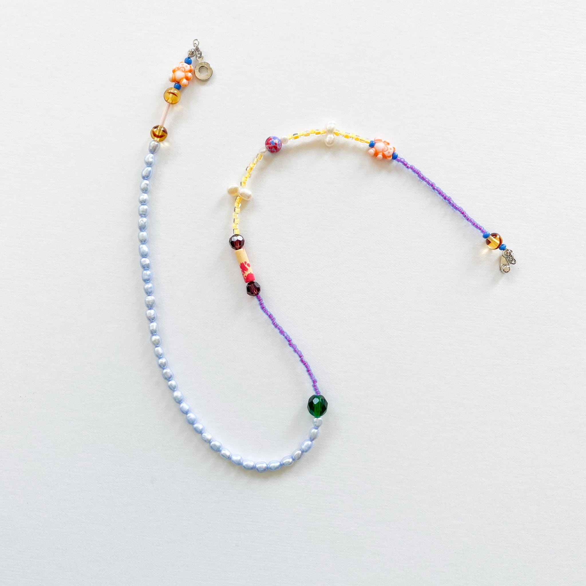 淡水パールとビーズのネックレス