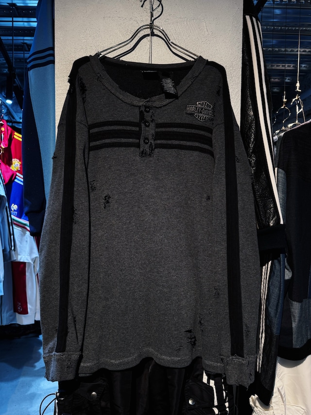 “Harley-Davidson” boro custom thermal long sleeve T-shirt