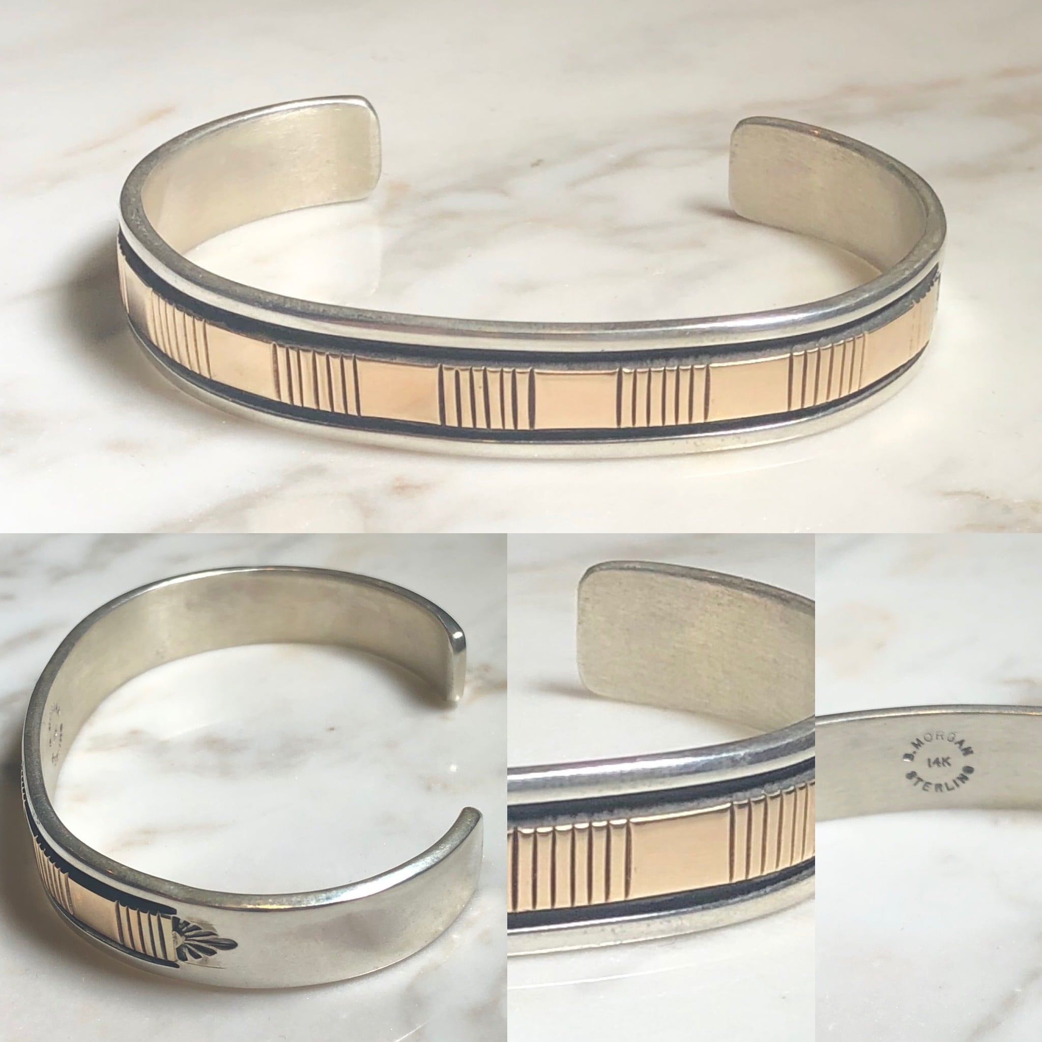 ブルースモーガン（Bruce Morgan）Silver&K14コンビバングル