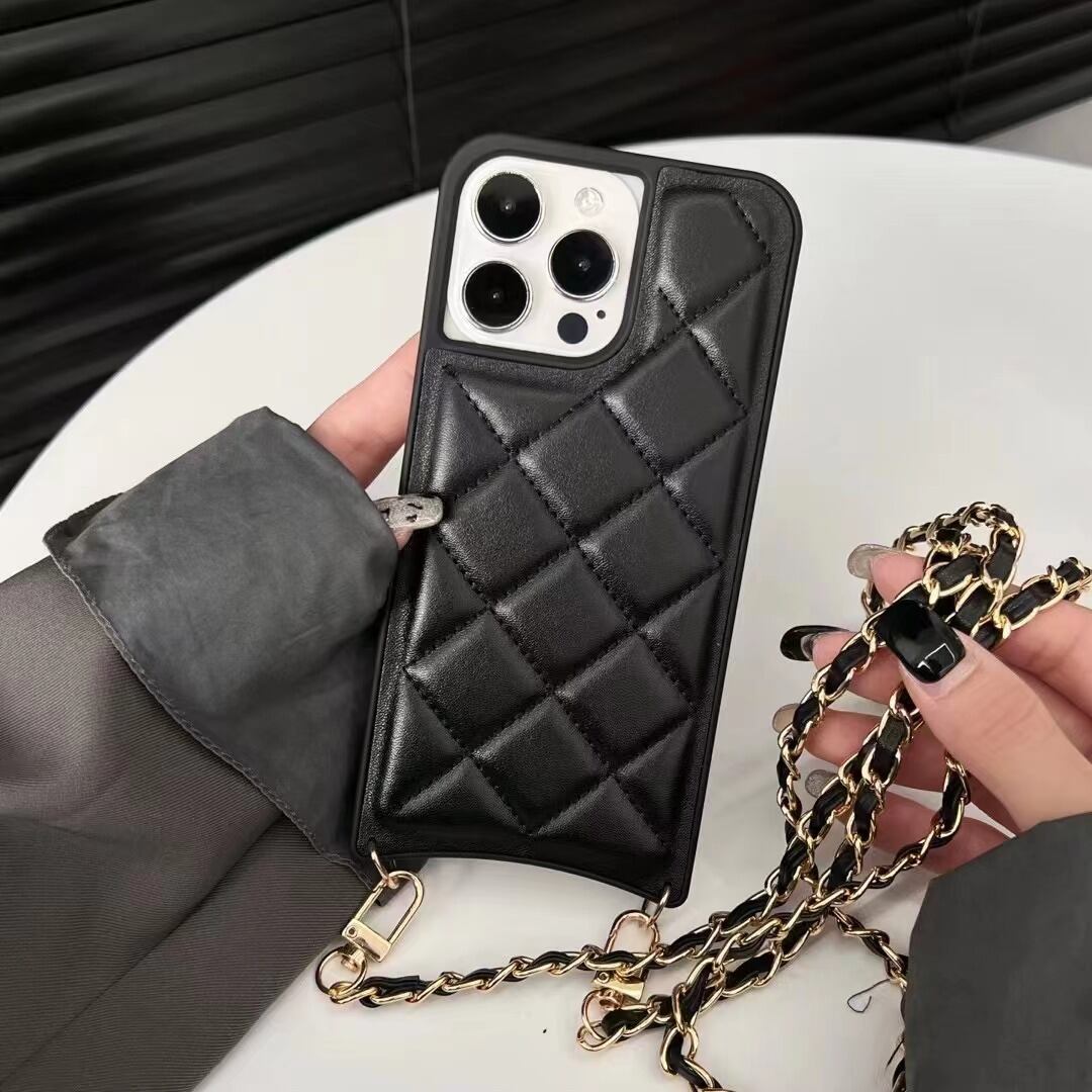ショルダースマホケース iPhone15 Pro Maxケース チェーン付き