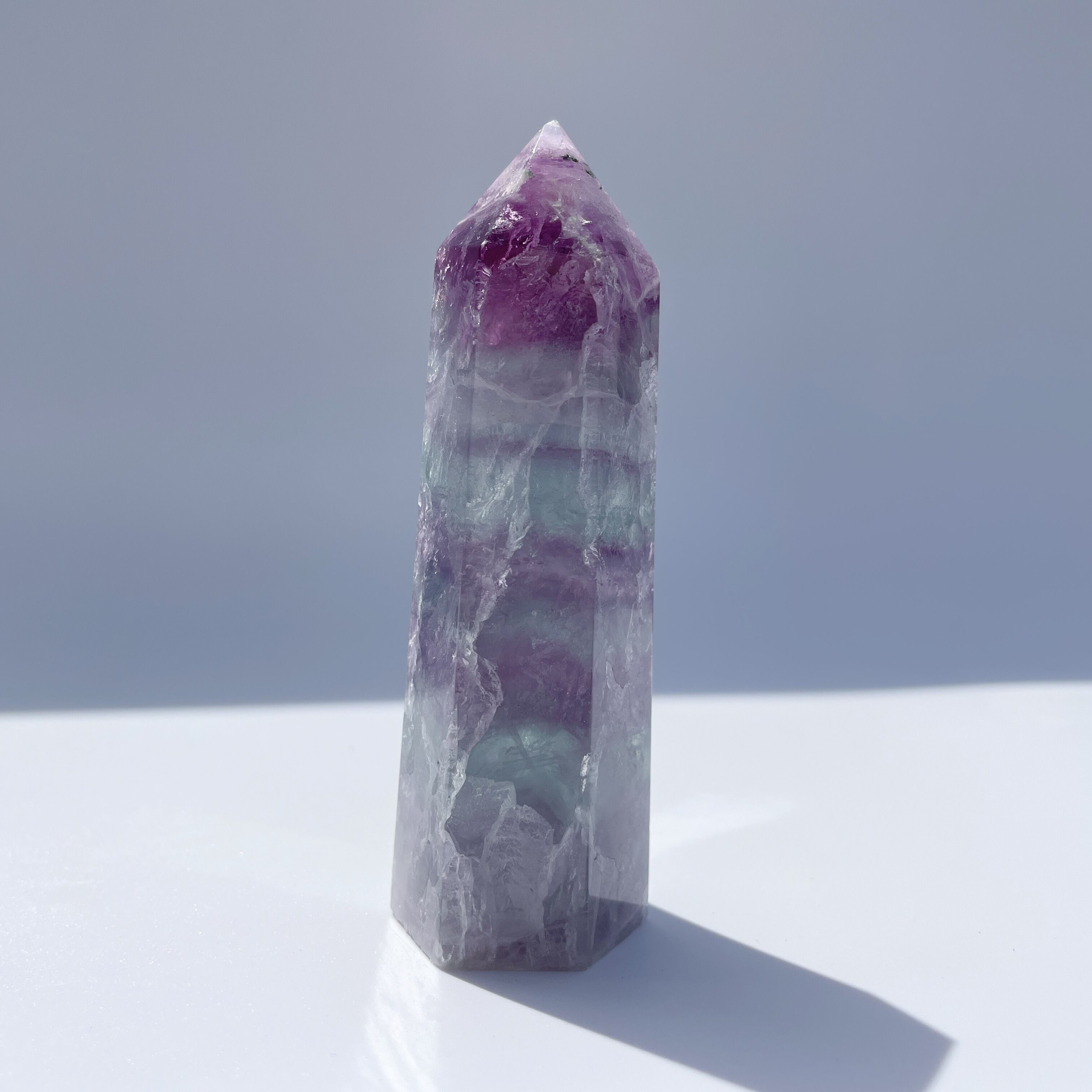 レインボーフローライト タワー型87◇Fluorite◇天然石・鉱物