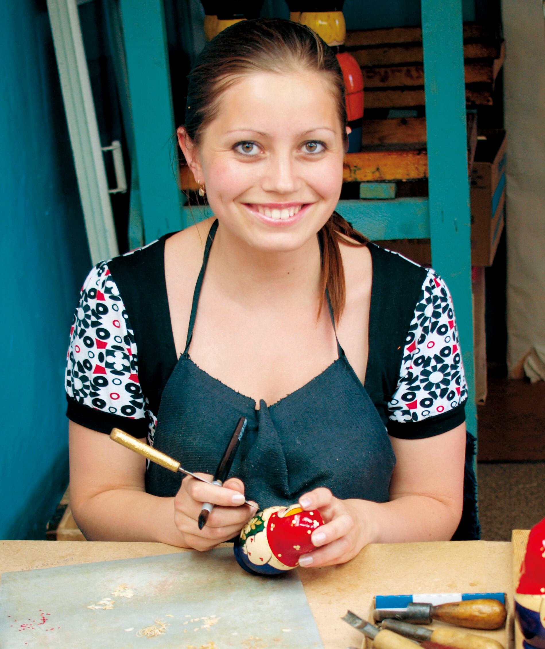 麦わらノーリンスク産マトリョーシカ / ピンク5個組