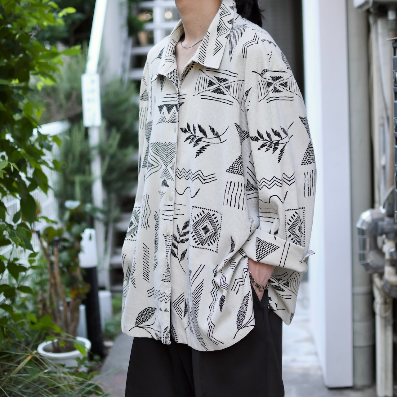hand drawn pattern shirt
