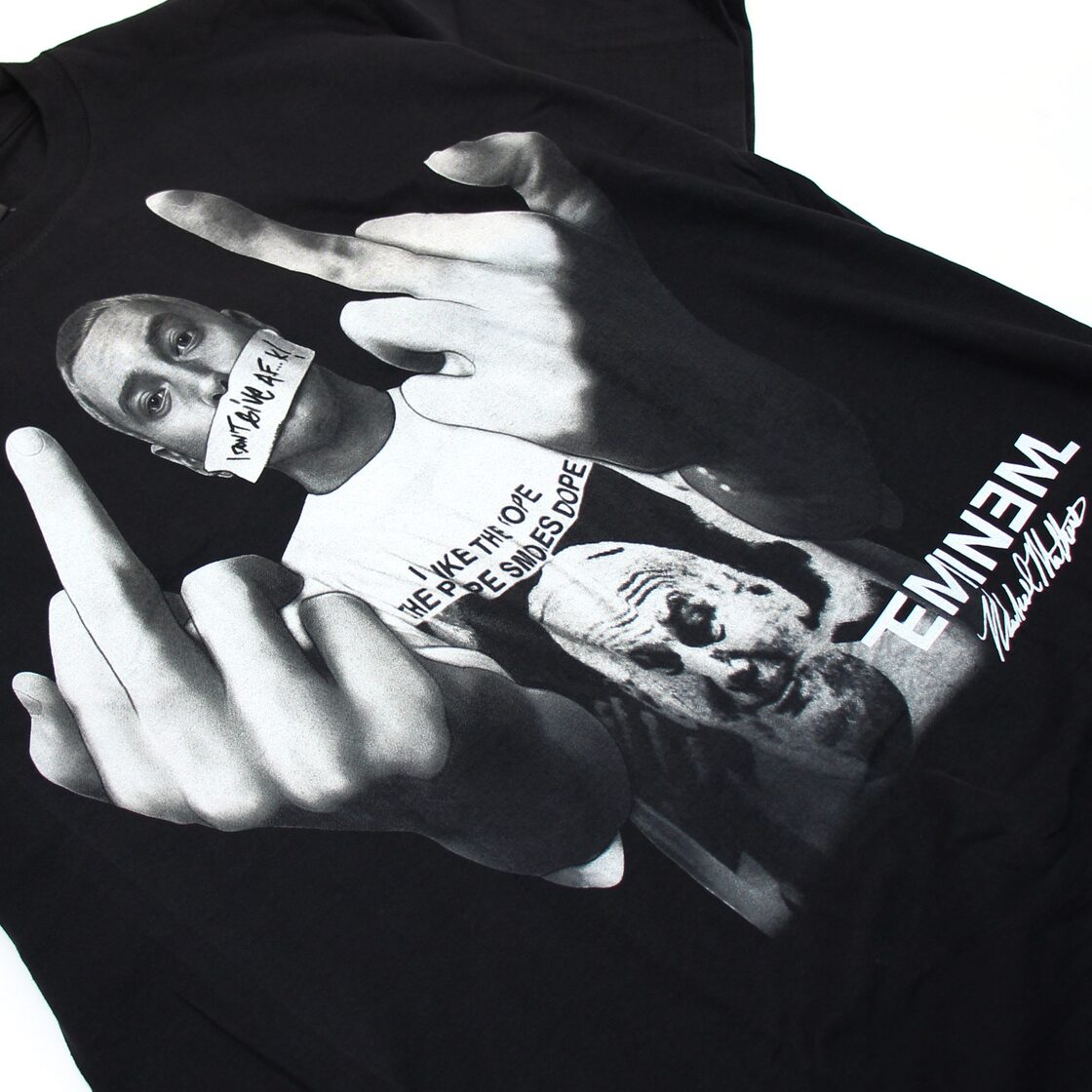 新品】 RAP TEE ラップ Tシャツ EMINEM エミネム BLACK | Pay ID