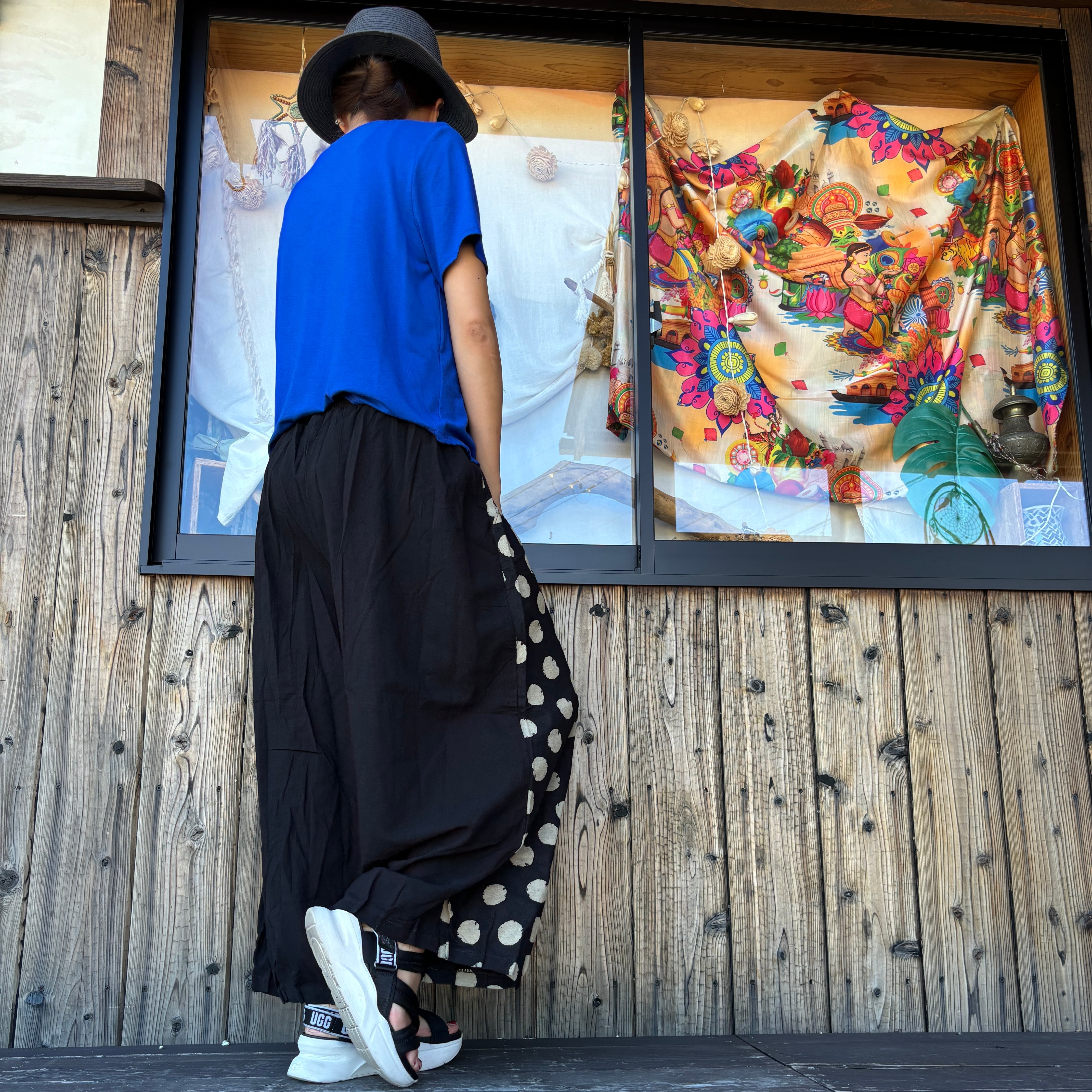 モノトーンドット柄パンツ | アジアン雑貨ルチュ