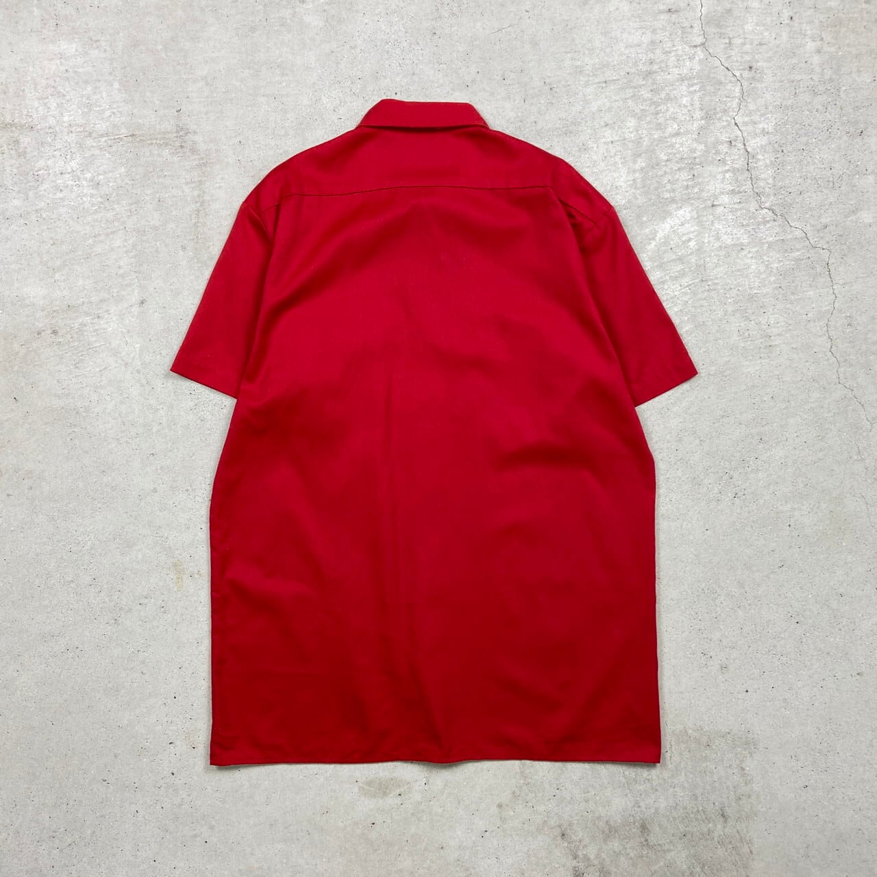 Dickies ディッキーズ 半袖 ワークシャツ 企業ロゴ刺繍 メンズL 相当