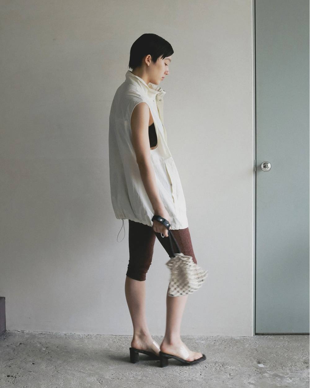トップス anuke Standcollar Pocket Vest Black anuke 】Standcollar Pocket Vest | valance 福井｜レディースセレクト