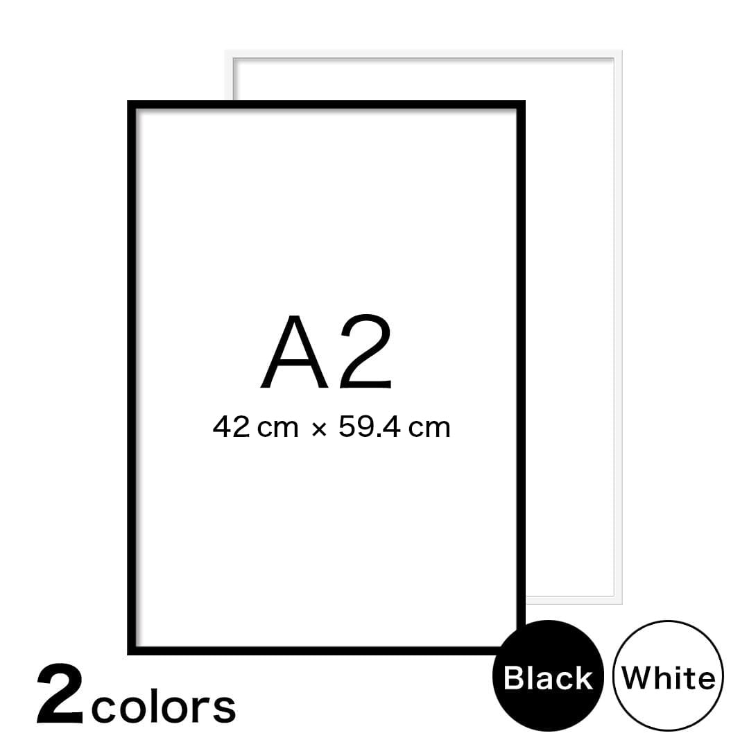 ポスターフレーム 単体【 白・黒 】 / A2 サイズ / F00A2 / LINSLオリジナル
